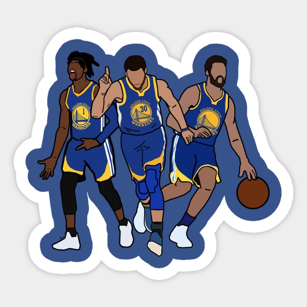 Steph Curry/Klay Thompson/D'Angelo Russell Golden State Warriors Big 3 2020 NBA Sticker by xavierjfong